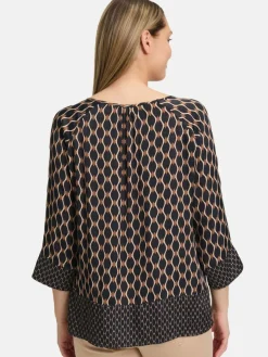 Betty Barclay Blusen*Damen Schlupfbluse schwarz mehrfarbig gemustert