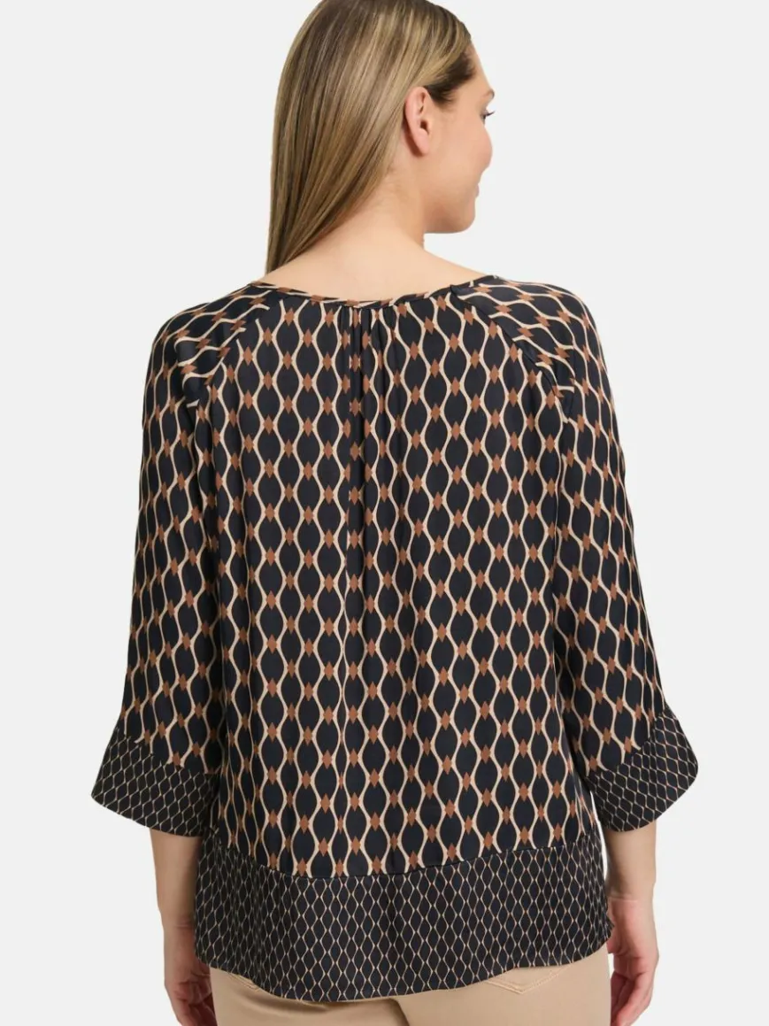 Betty Barclay Blusen*Damen Schlupfbluse schwarz mehrfarbig gemustert