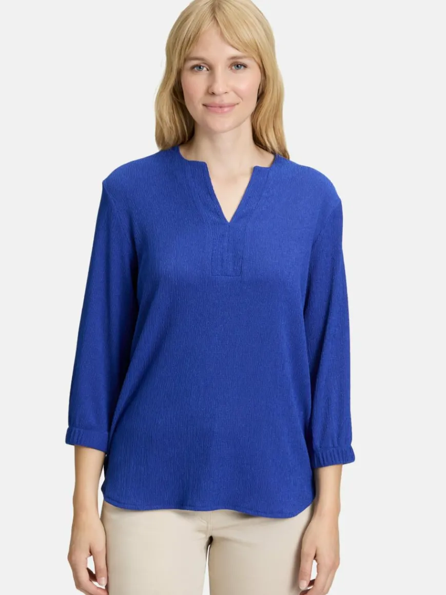 Betty Barclay Blusen*Damen Schlupfbluse blau uni