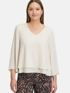 Betty Barclay Blusen*Damen Schlupfbluse beige uni