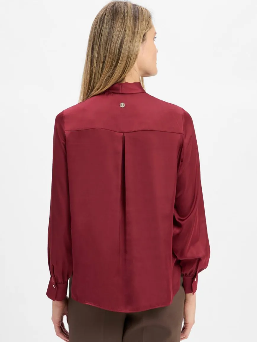 JOOP! Blusen*Damen Schluppenbluse - Bow bordeaux uni
