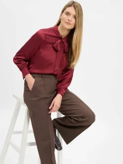 JOOP! Blusen*Damen Schluppenbluse - Bow bordeaux uni