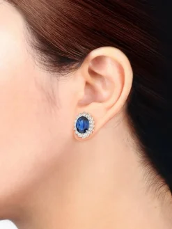 Elli Schmuck*Damen Schmuckset blau uni