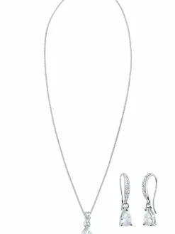 Elli Schmuck*Damen Schmuckset silber uni