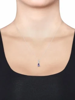 Elli Schmuck*Damen Schmuckset lila uni