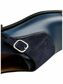 Henry Stevens Slipper*Damen Schnallenschuhe – Ella CSM blau uni