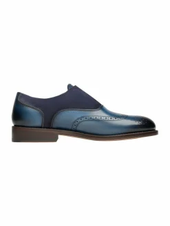 Henry Stevens Slipper*Damen Schnallenschuhe – Ella FBSM blau uni