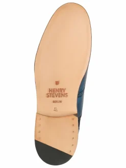 Henry Stevens Slipper*Damen Schnallenschuhe – Ella FBSM blau uni