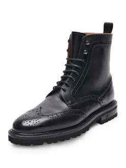 Henry Stevens Boots & Stiefeletten*Damen Schnürboots – Bonnie FBDB5 schwarz uni