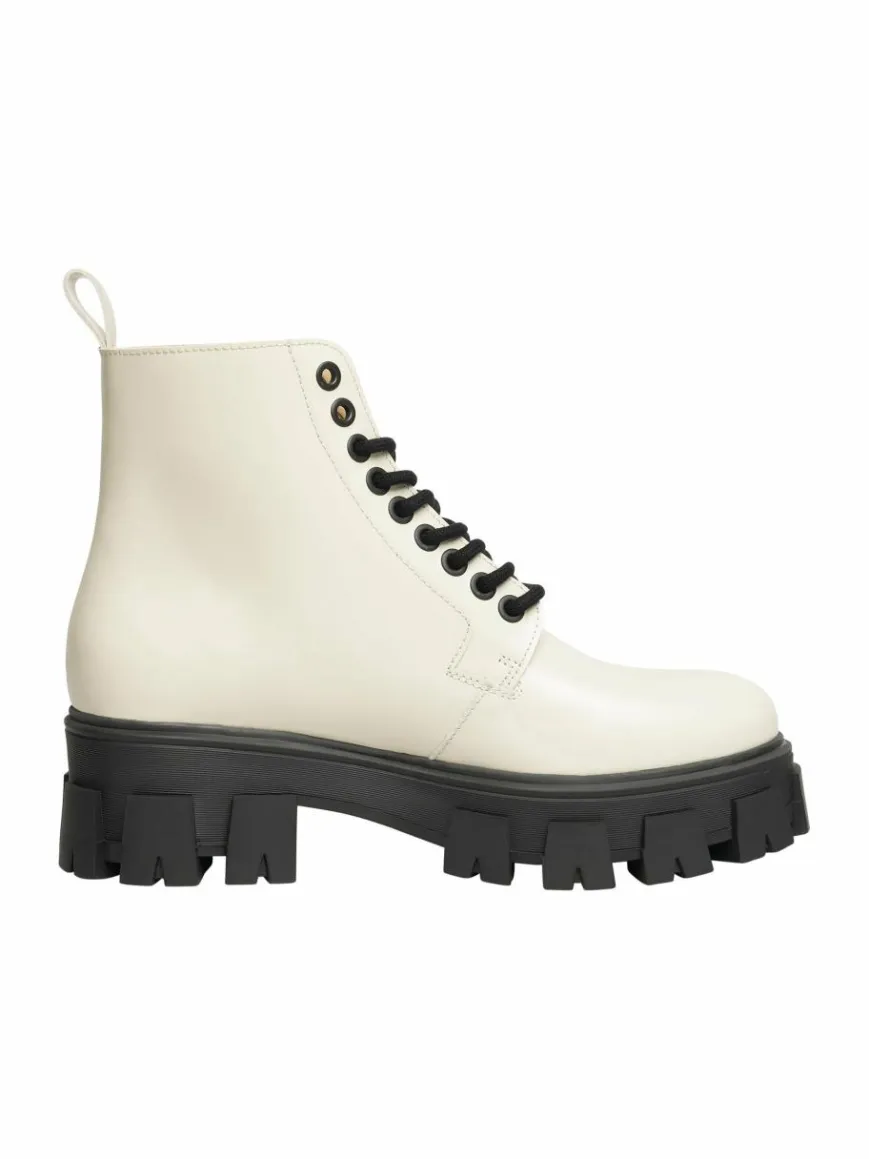 N91 Boots & Stiefeletten|Schnürschuhe*Damen Schnürboots – Style Choice NN beige uni