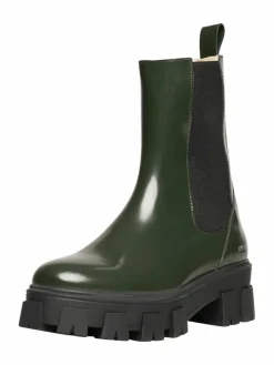 N91 Boots & Stiefeletten*Damen Schnürboots – Style Choice MN grün uni