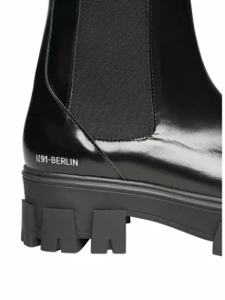 N91 Boots & Stiefeletten*Damen Schnürboots – Style Choice MN schwarz uni