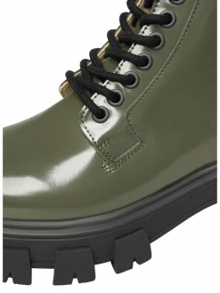 N91 Boots & Stiefeletten|Schnürschuhe*Damen Schnürboots – Style Choice NN grün uni