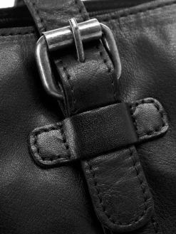 Spikes & Sparrow Taschen & Rucksäcke*Damen Schultertasche schwarz uni