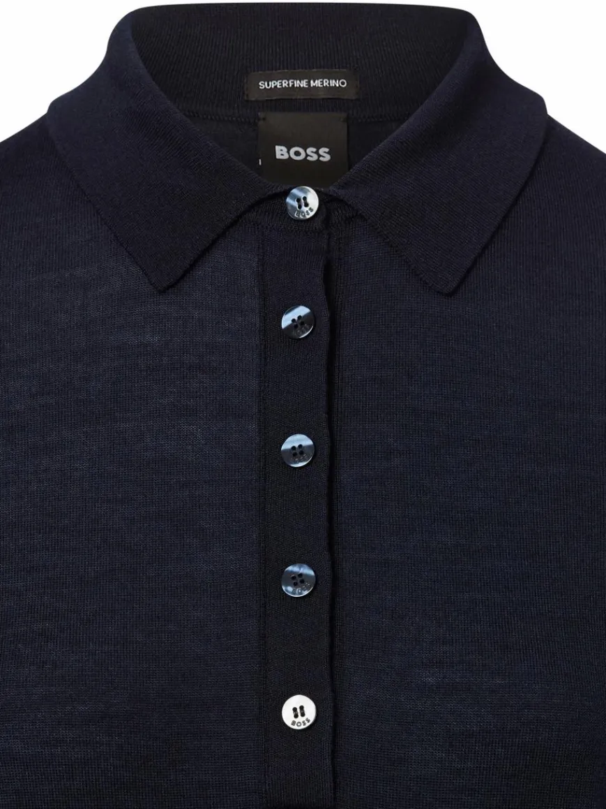 BOSS Shirts & Tops*Damen Schurwoll-Shirt - Fidenka marine meliert