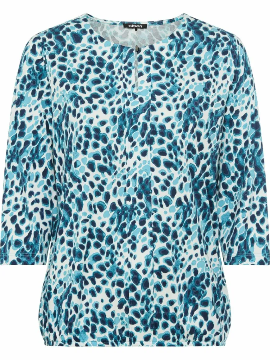 Olsen Shirts & Tops*Damen Shirt blau bedruckt