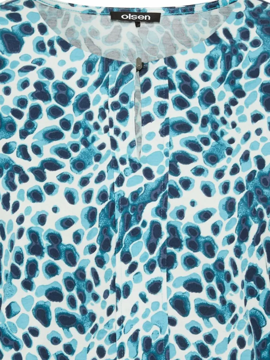 Olsen Shirts & Tops*Damen Shirt blau bedruckt