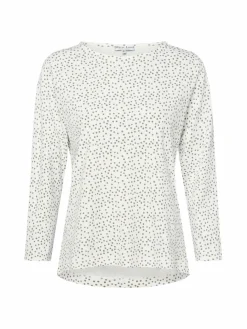 Marie Lund Shirts & Tops*Damen Shirt ecru schlamm gepunktet