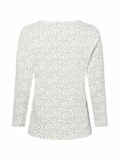 Marie Lund Shirts & Tops*Damen Shirt ecru schlamm gepunktet