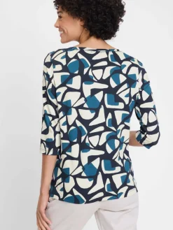 Olsen Shirts & Tops*Damen Shirt blau bedruckt