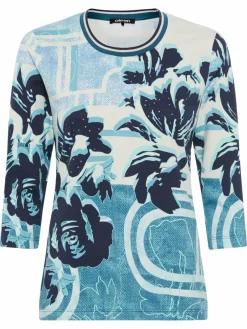 Olsen Shirts & Tops*Damen Shirt blau gemustert