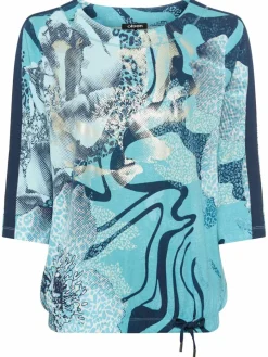 Olsen Shirts & Tops*Damen Shirt blau bedruckt