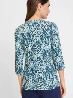 Olsen Shirts & Tops*Damen Shirt blau bedruckt