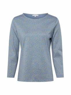 Marie Lund Shirts & Tops*Damen Shirt blau gold gepunktet