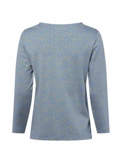 Marie Lund Shirts & Tops*Damen Shirt blau gold gepunktet