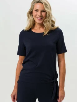 Frank Walder Shirts & Tops*Damen Shirt marine blau uni