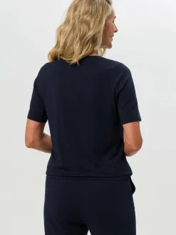 Frank Walder Shirts & Tops*Damen Shirt marine blau uni