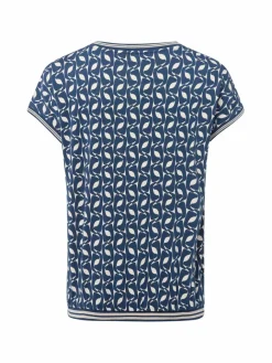 Olsen Shirts & Tops*Damen Shirt - Clara marine beige gemustert