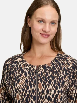 Betty Barclay Sweatshirts & Sweatjacken*Damen Shirtjacke marine mehrfarbig gemustert