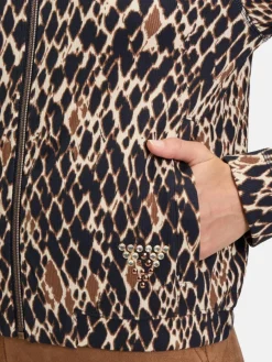 Betty Barclay Sweatshirts & Sweatjacken*Damen Shirtjacke marine mehrfarbig gemustert