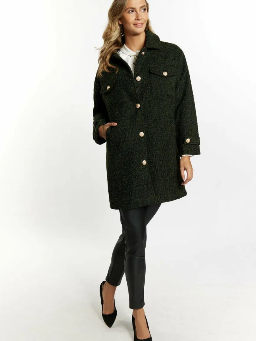 Faina Blazer*Damen Shirtjacket tanne uni