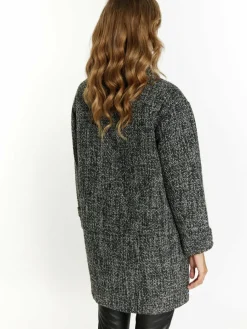 Faina Blazer*Damen Shirtjacket grau uni