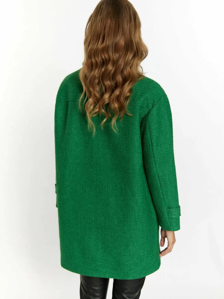 Faina Blazer*Damen Shirtjacket grün uni