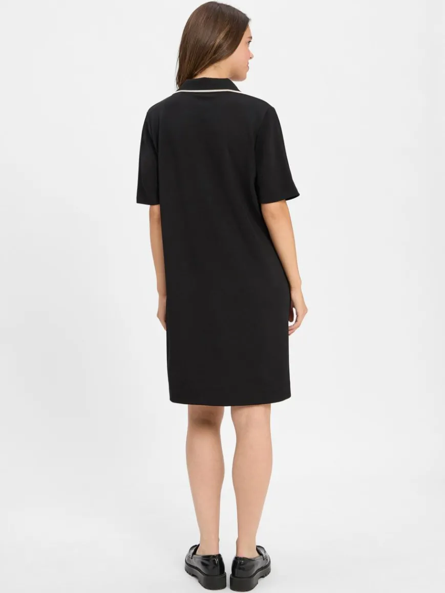 Opus Kleider*Damen Shirtkleid - Wembli schwarz uni