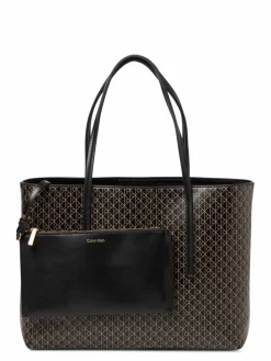 Calvin Klein Taschen & Rucksäcke*Damen Shopper schwarz sand gemustert