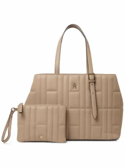 Tommy Hilfiger Taschen & Rucksäcke*Damen Shopper taupe uni