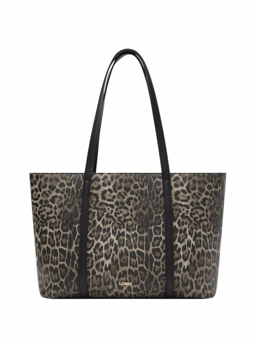 L.Credi Taschen & Rucksäcke*Damen Shopper - Phaedra braun schwarz gemustert