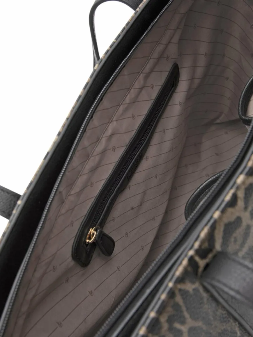 L.Credi Taschen & Rucksäcke*Damen Shopper - Phaedra braun schwarz gemustert