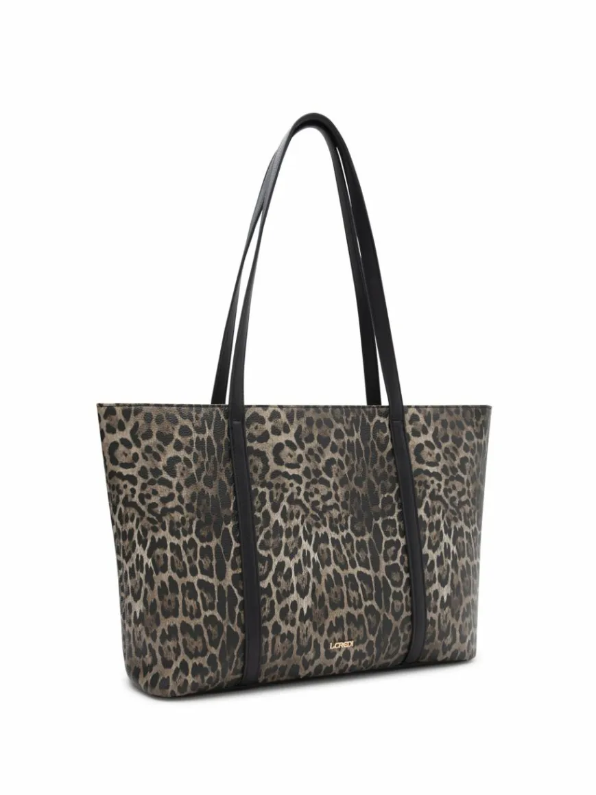 L.Credi Taschen & Rucksäcke*Damen Shopper - Phaedra braun schwarz gemustert