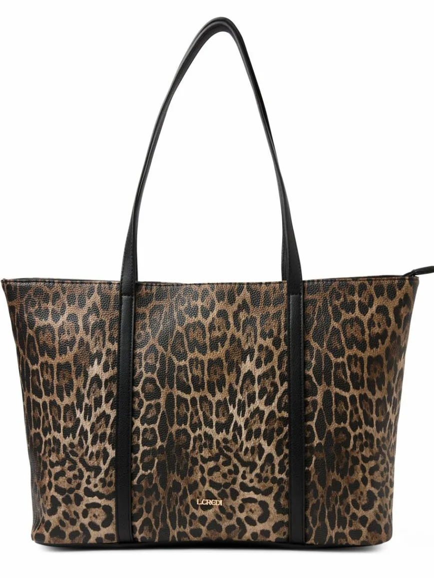 L.Credi Taschen & Rucksäcke*Damen Shopper - Phaedra braun schwarz gemustert