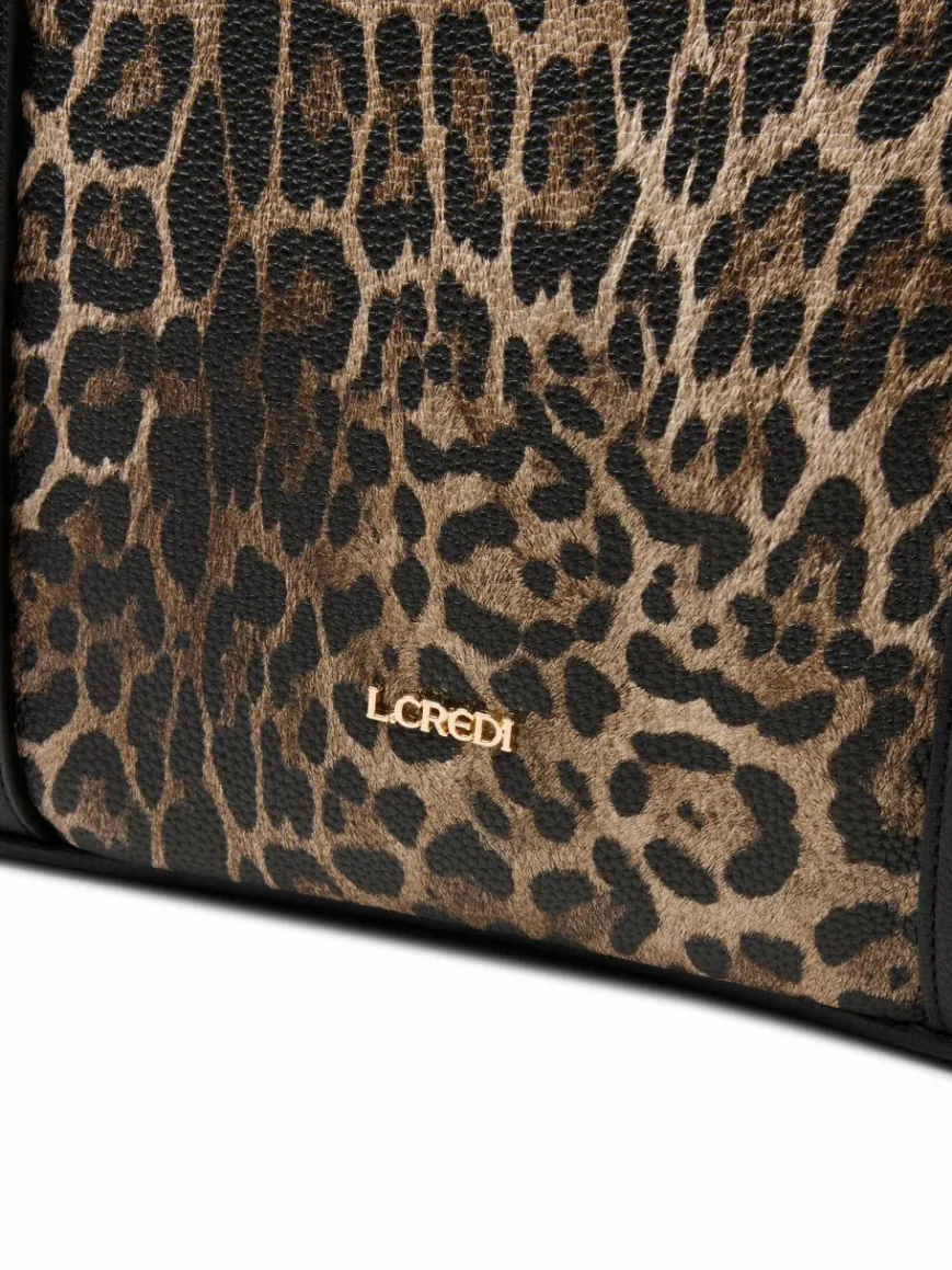 L.Credi Taschen & Rucksäcke*Damen Shopper - Phaedra braun schwarz gemustert