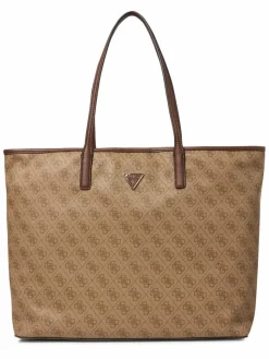 GUESS Taschen & Rucksäcke*Damen Shopper - Victtoria taupe gemustert