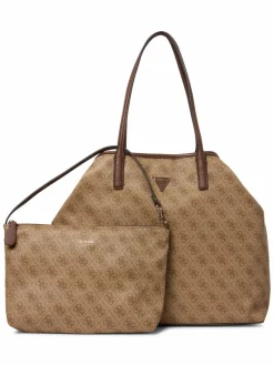 GUESS Taschen & Rucksäcke*Damen Shopper - Victtoria taupe gemustert