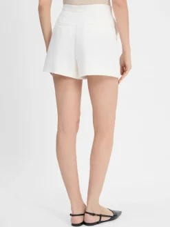 EDITED Hosen*Damen Shorts mit Leinenanteil - Vincenza weiß uni