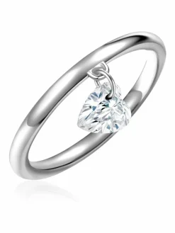 Glanzstücke München Schmuck*Damen Silberring - Herz silber uni