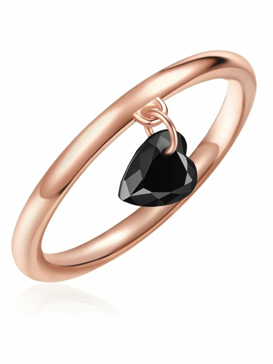 Glanzstücke München Schmuck*Damen Silberring - Herz roségold uni